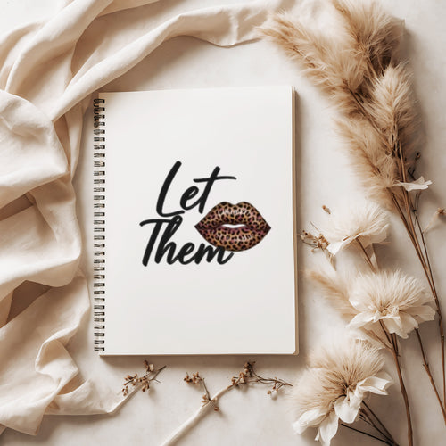 Spiral Notebook With Leopard Lips | Women Planner