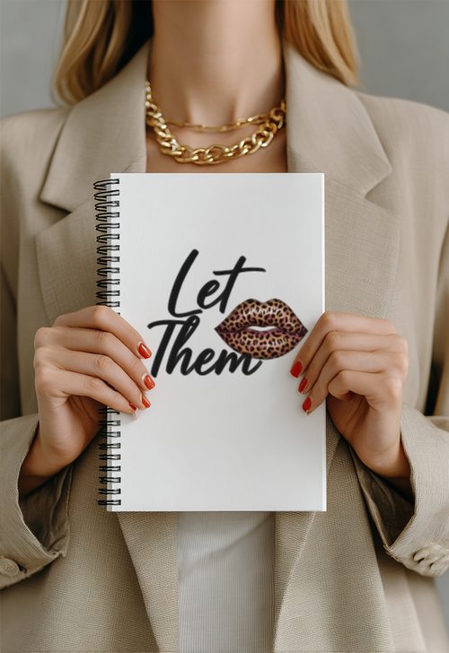 Spiral Notebook With Leopard Lips | Women Planner