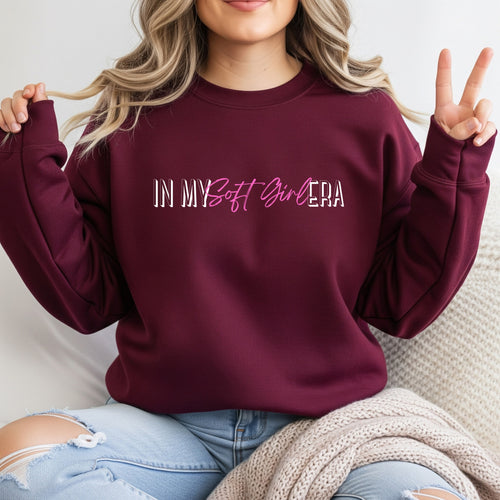 Soft Girl Era Sweatshirt | Cozy Feminine Crewneck