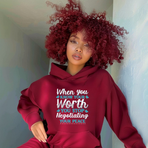 Self Worth Hoodie For Women | Women Empowerment Hoodie | Gift For Mom