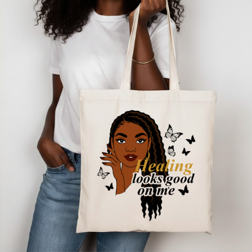 Healing Looks Good On Me Tote Bag | Positivity Tote Bag