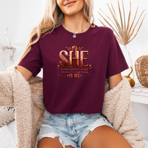 She Is Me Women Empowerment T-shirt | Self Love Feminist Shirt