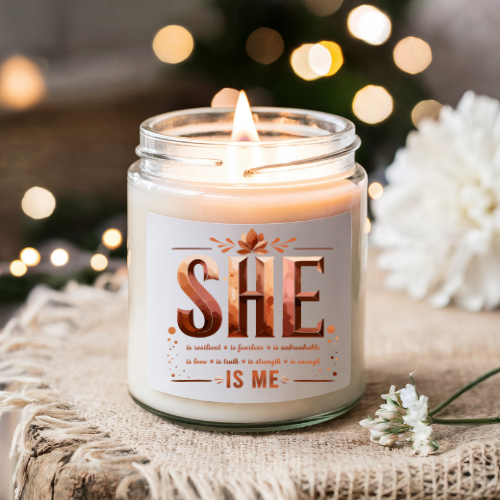 Self Love Soy Candle 9oz | Affirmation Scented Candle for Women