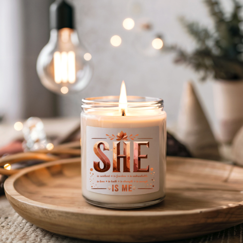 Self Love Soy Candle 9oz | Affirmation Scented Candle for Women