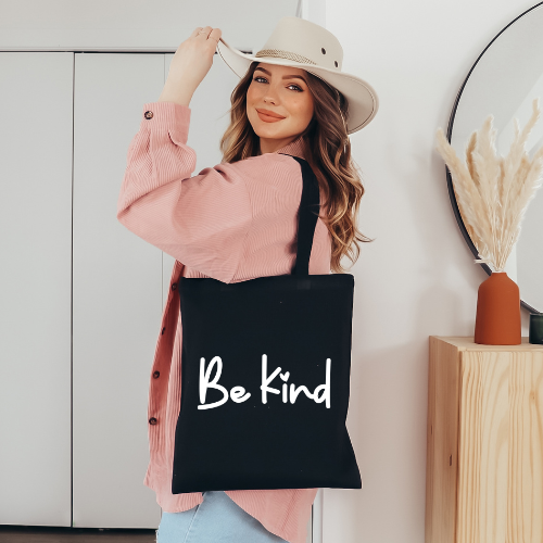 Be Kind Eco-friendly Reusable Tote Bag | Canvas Shopping Bag