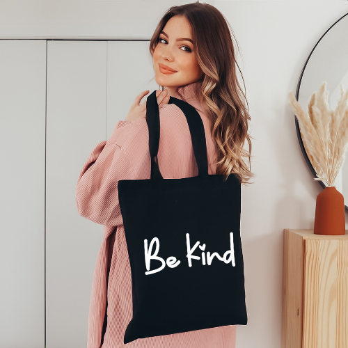Be Kind Eco-friendly Reusable Tote Bag | Canvas Shopping Bag