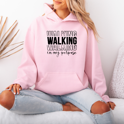 Walking In My Purpose Hoodie | Christian Inspired Pullover