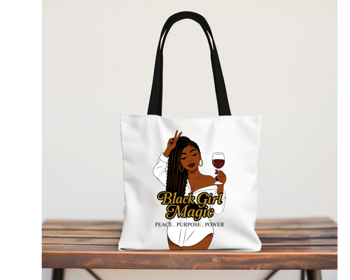 Black Girl Magic Illustration Tote Bag | Lifestyle Bag