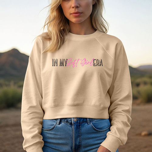 In My Soft Girl Era Cropped Sweatshirt | Women Sweatshirt