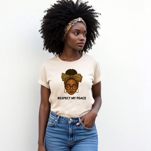 Respect My Peace T-Shirt | African American Woman Illustration Tee