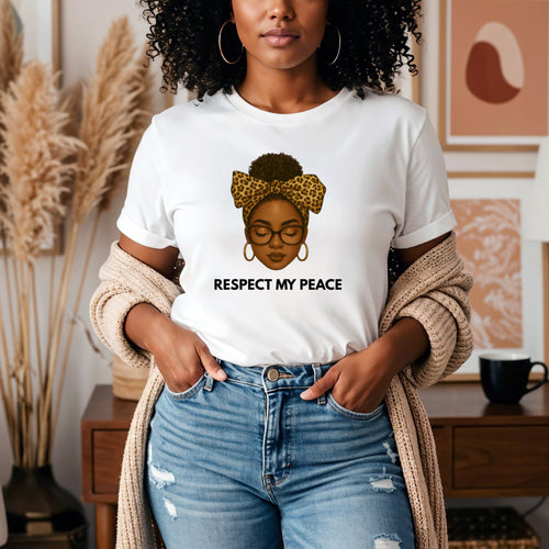 Respect My Peace T-Shirt | African American Woman Illustration Tee