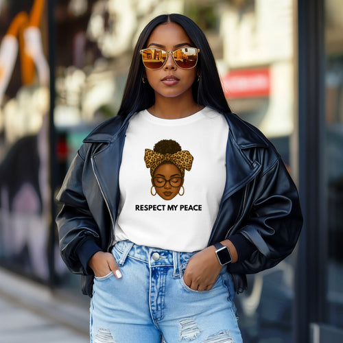 Respect My Peace T-Shirt | African American Woman Illustration Tee