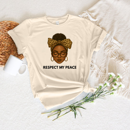 Respect My Peace T-Shirt | African American Woman Illustration Tee