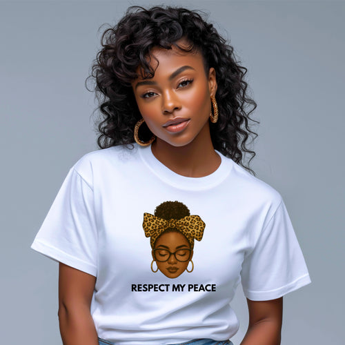 Respect My Peace T-Shirt | African American Woman Illustration Tee