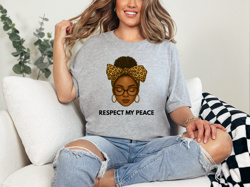 Respect My Peace T-Shirt | African American Woman Illustration Tee