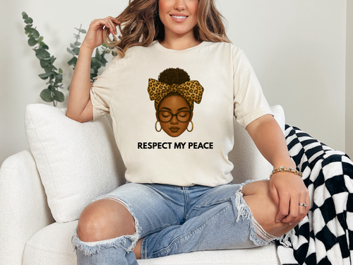 Respect My Peace T-Shirt | African American Woman Illustration Tee