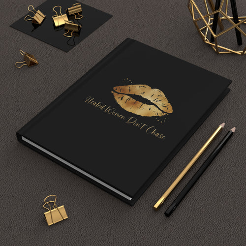 Healed Women Don't Chase Black Journal | Matte Black Notebook