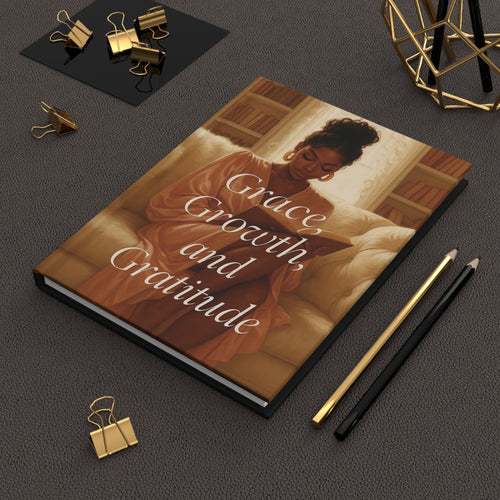 Gratitude Journal | Soft Girl Era Notebook | Black Woman Art Hardcover